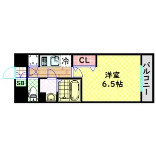 レジュールアッシュウエストレジス【4階】の間取り