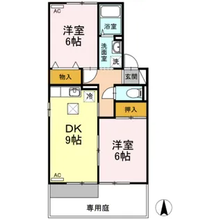 オルテンシア【1階】の間取り