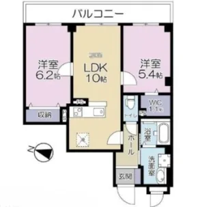 A.FLATII【2階】の間取り