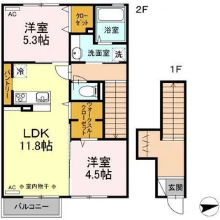 ドゥ ルグラン【2階】の間取り