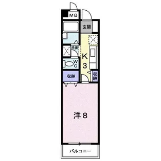 ラムール雅【3階】の間取り