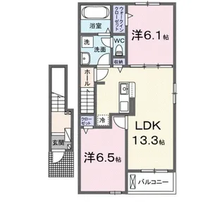 リベーラレシデンシア【2階】の間取り