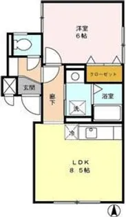 マンション学園前【2階】の間取り