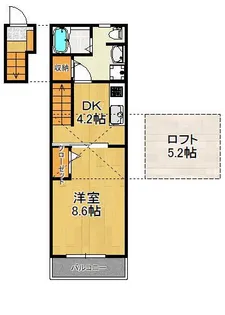 ヴィラソレイユ【2階】の間取り