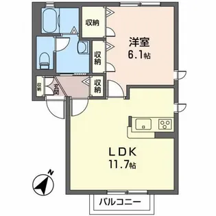 シャーメゾン ラ・ポール【2階】の間取り