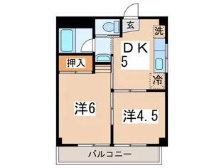 新明堂美しが丘パル【2階】の間取り