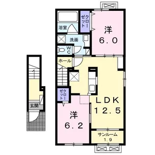 サニープレイス【2階】の間取り