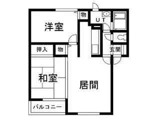 ハイセレールフジB【1階】の間取り