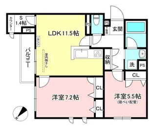 グランヒル港北【2階】の間取り