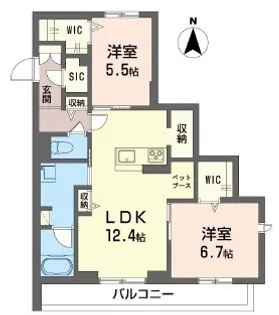 レデン【1階】の間取り