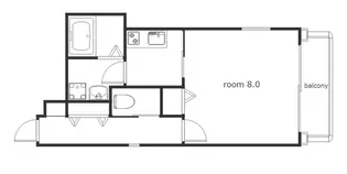 カーサビアンカ中川【1階】の間取り