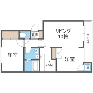 フリューゲル石山【3階】の間取り