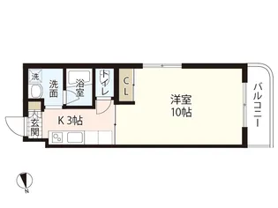 リバーハイム古市【1階】の間取り