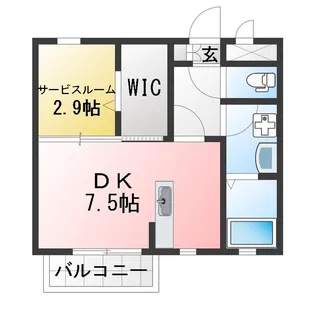 クレセール【2階】の間取り