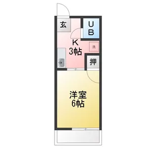 シティハイム如月【1階】の間取り