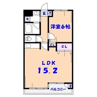 アミュゼ壱番館【2階】の間取り