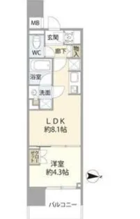 オープンレジデンシア大須FRONT【4階】の間取り