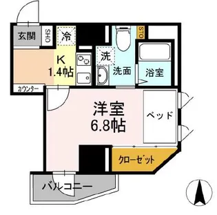 グランジット白金高輪【3階】の間取り
