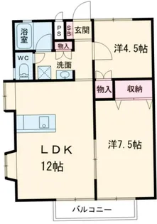 メゾン・ドゥ・カノン【2階】の間取り