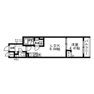 SOLASIA residence 武蔵小山【4階】の間取り