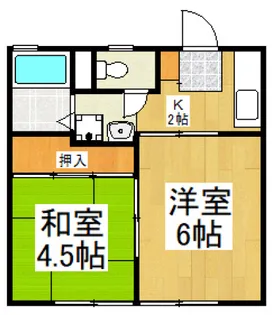 ムラコシハイツ【2階】の間取り
