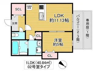 PORTO放出【3階】の間取り