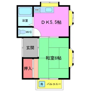 メゾンドヘルメス【2階】の間取り