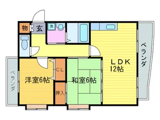 プチフルール千【4階】の間取り