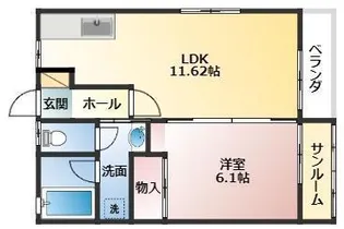 サンベールK【1階】の間取り