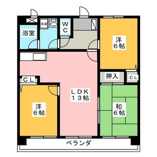 コンフォート松川【3階】の間取り