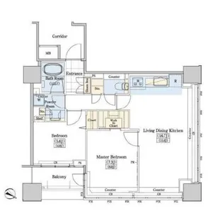 レジディアタワー上池袋(タワー棟)【22階】の間取り