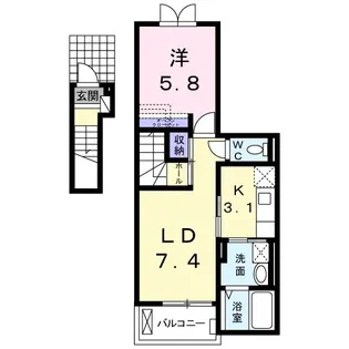 Fiorire【2階】の間取り