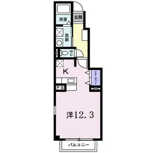 エスポワールB【1階】の間取り
