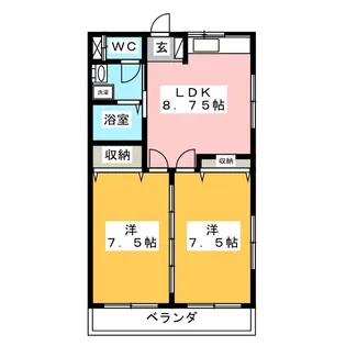 ベルフローラ【1階】の間取り