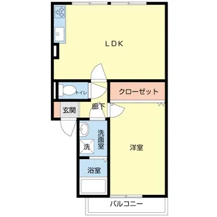 ハイカムール青山【1階】の間取り
