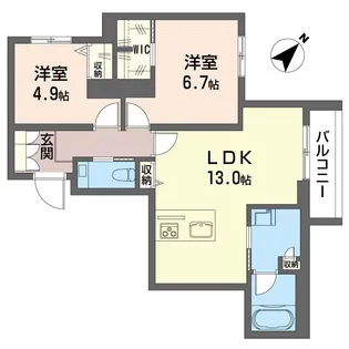 ミライザ桜丘【3階】の間取り