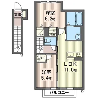 メゾン・ド・クラヴィエ【2階】の間取り