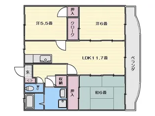 ビューテラスY.S【2階】の間取り