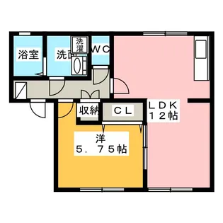 ラヴェールKAKUNI I【1階】の間取り