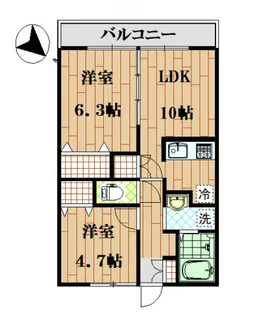 ディアロードTN【1階】の間取り