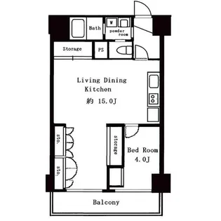 シャンボール三軒茶屋【13階】の間取り