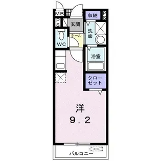 サンパティエコート【2階】の間取り