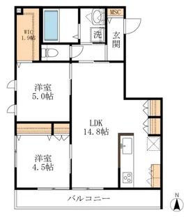 ロック クライス【2階】の間取り