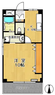 アゼリヤマンション【6階】の間取り