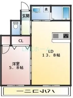 グランベールS5【1階】の間取り