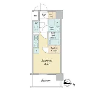 デュオフラッツ仙台木町通エアリ【3階】の間取り