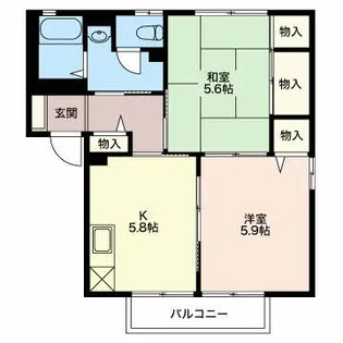 フレグランス高森【1階】の間取り