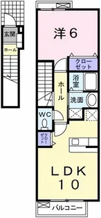 ヴァンベール千晴【2階】の間取り
