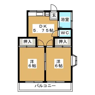 ハイム川端【1階】の間取り