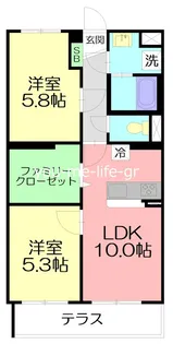ジュヌ・プリーモ【1階】の間取り